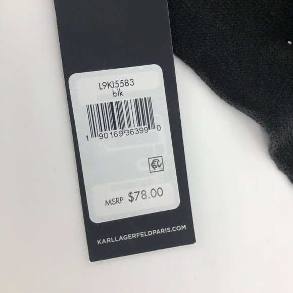 Karl Lagerfeld Women Infinity Black Winter Scarf - Picture 5 of 6